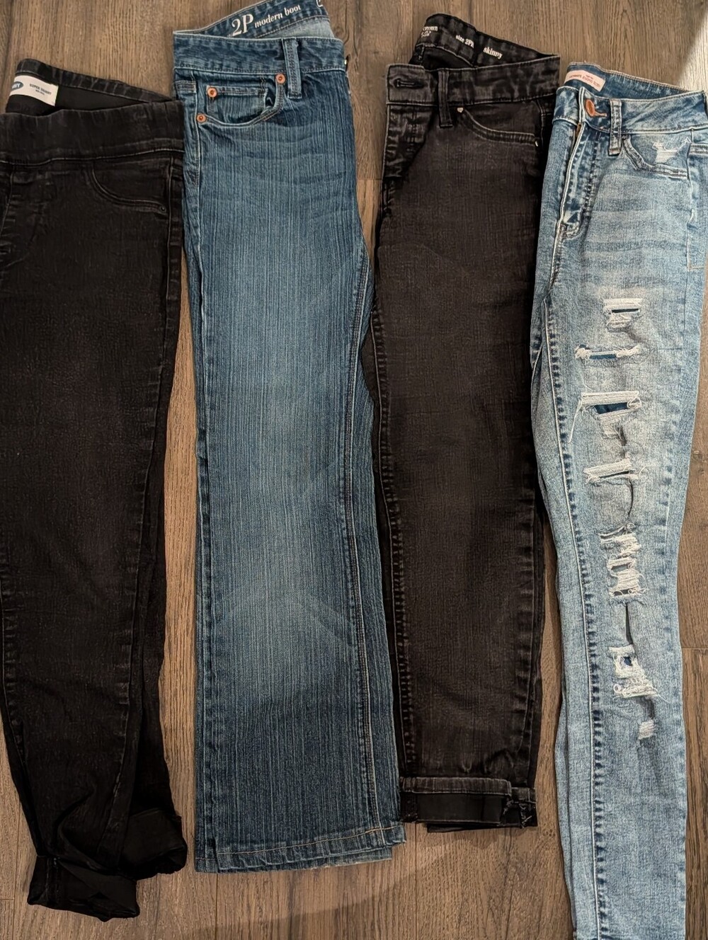 Women’s Jeans Bundle Size 2S - Black & Light Blue Denim - Multiple Styles